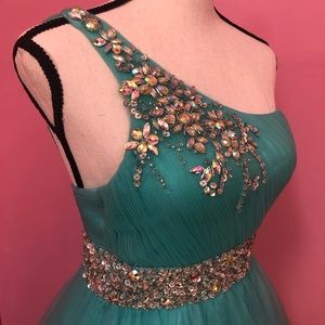 Homecoming Teal Dress